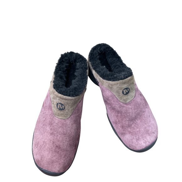 Merrell Encore Ice Huckleberry Womens Suede Fur Clogs Size 6.5 SKU 8924 - Picture 15 of 15